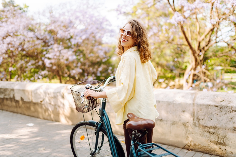 Woman enjoying a healthy lifestyle and confident smile outdoors